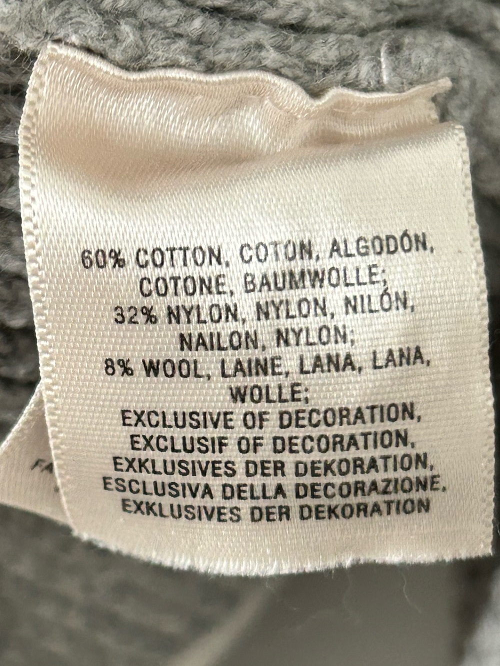 Anthropologie Moth Grey Cotton Blend Cardigan With Embroidered Button Size M - Picture 9 of 9